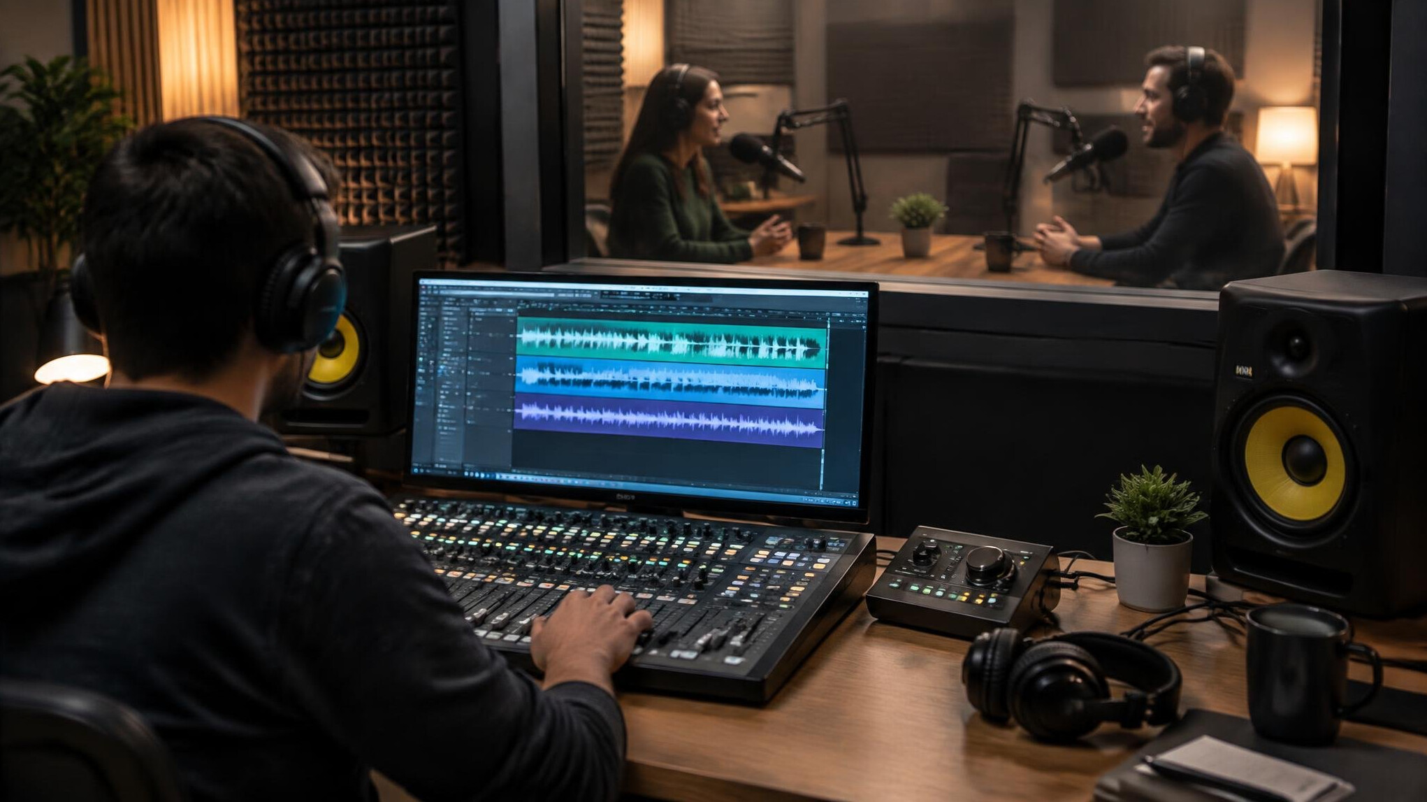 professional podcast studio setup